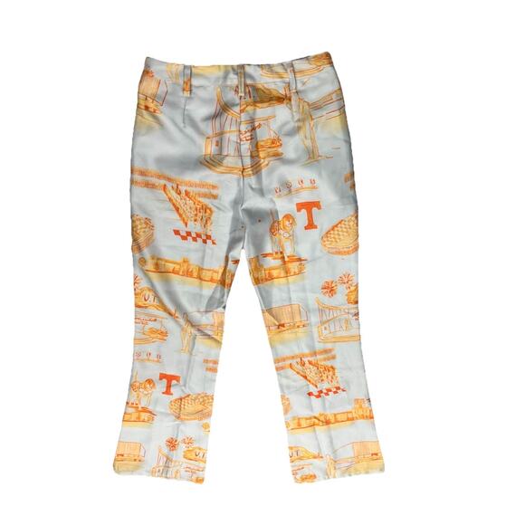 Women’s Toile VOLS game Day Wide Leg Pants Slacks Orange white UTK Trousers S - Picture 9 of 12